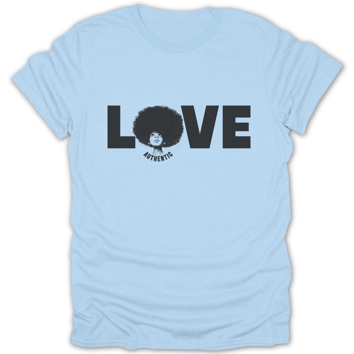 Authentic Love Afro Girl Tee - Zion Threadz