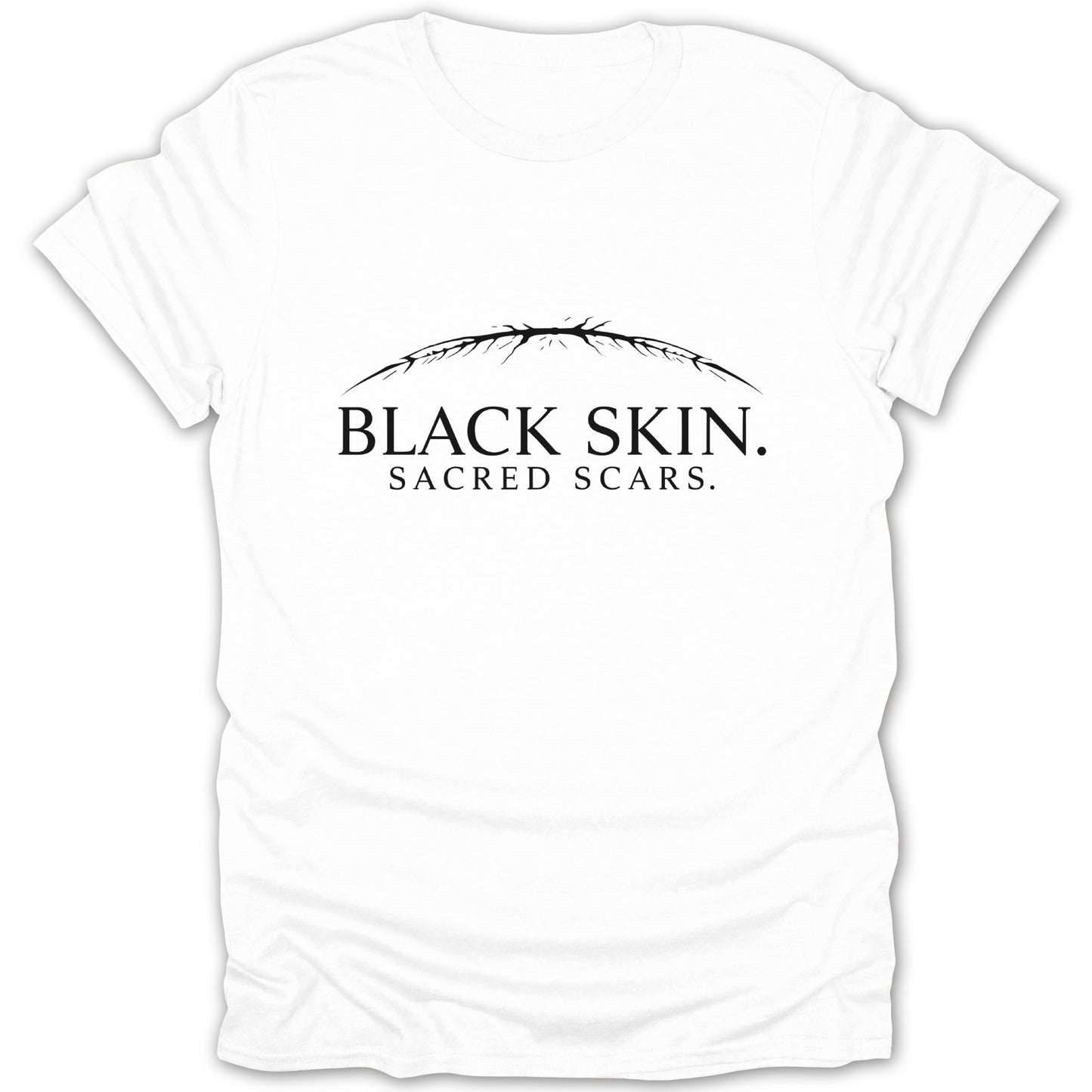 Black Skin Sacred Scars Inspirational T-Shirt