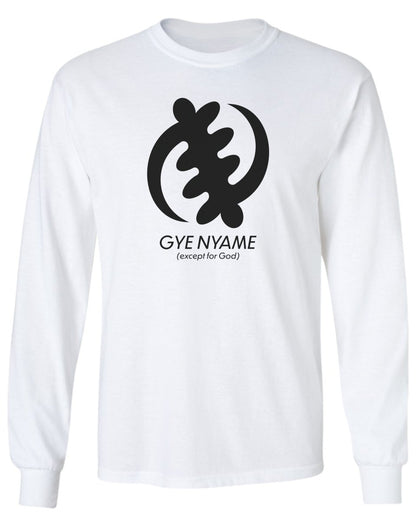 Adinkra Gye Nyame Except For God Long Sleeve Tee - Zion Threadz