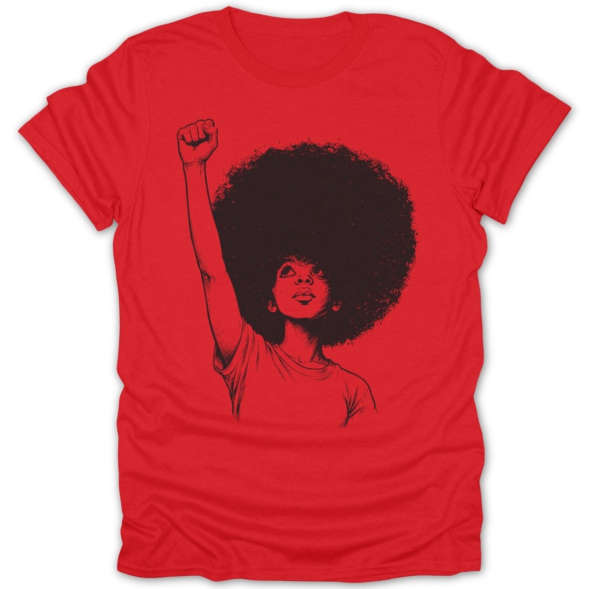 Afro Girl Fist B Tee - Zion Threadz