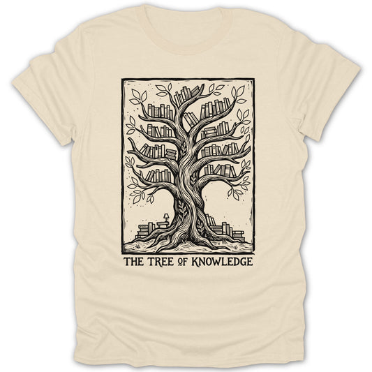 The Tree of Knowledge Bookshelves Tree Design T-shirt product type