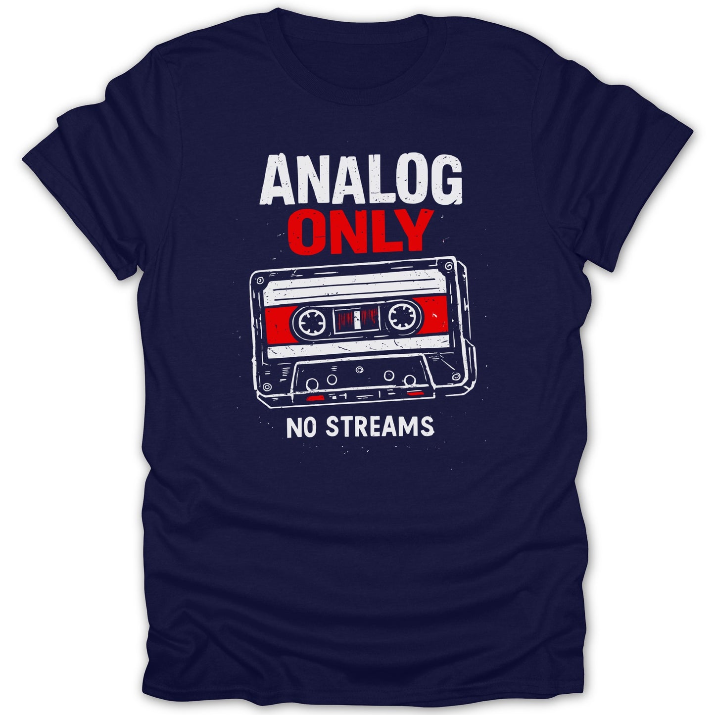 Analog Only No Streams Cassette Graphic T-Shirt