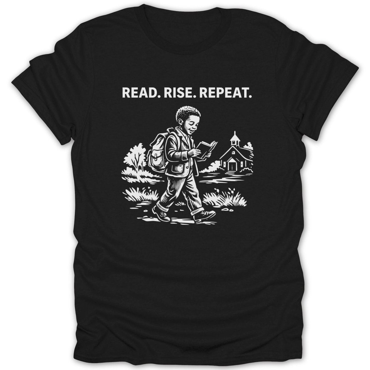 Black Boy Read Rise Repeat Tee - Zion Threadz