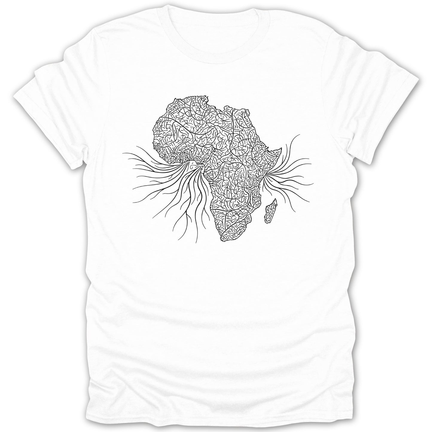 Intricate African Continent Design T-shirt