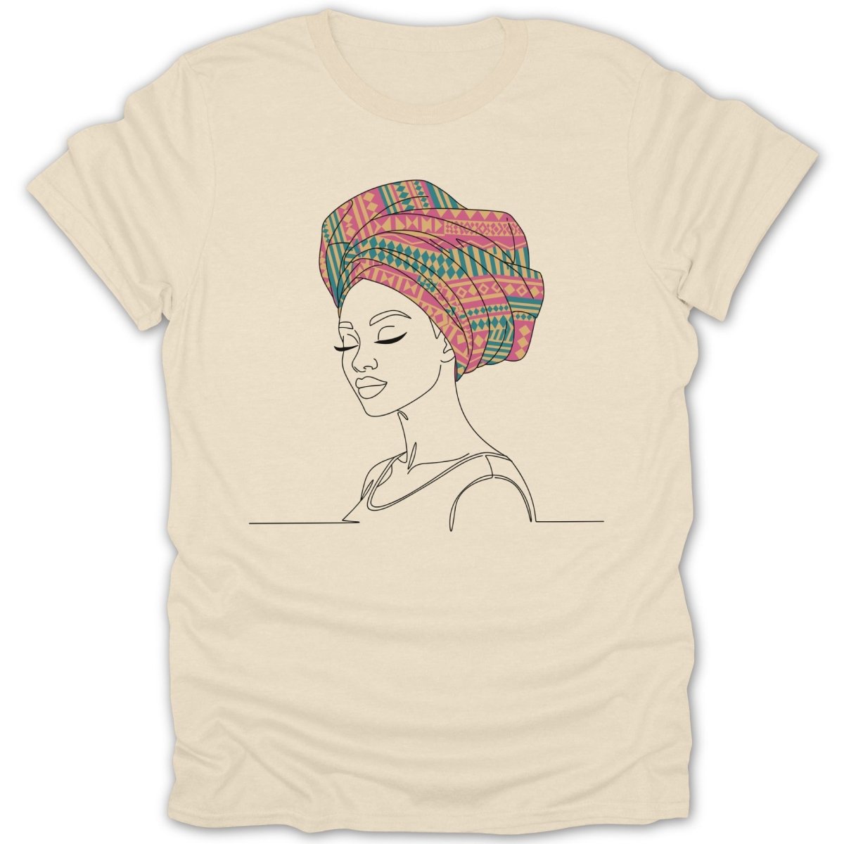 African Queen Dynamic Head Wrap Tee - Zion Threadz
