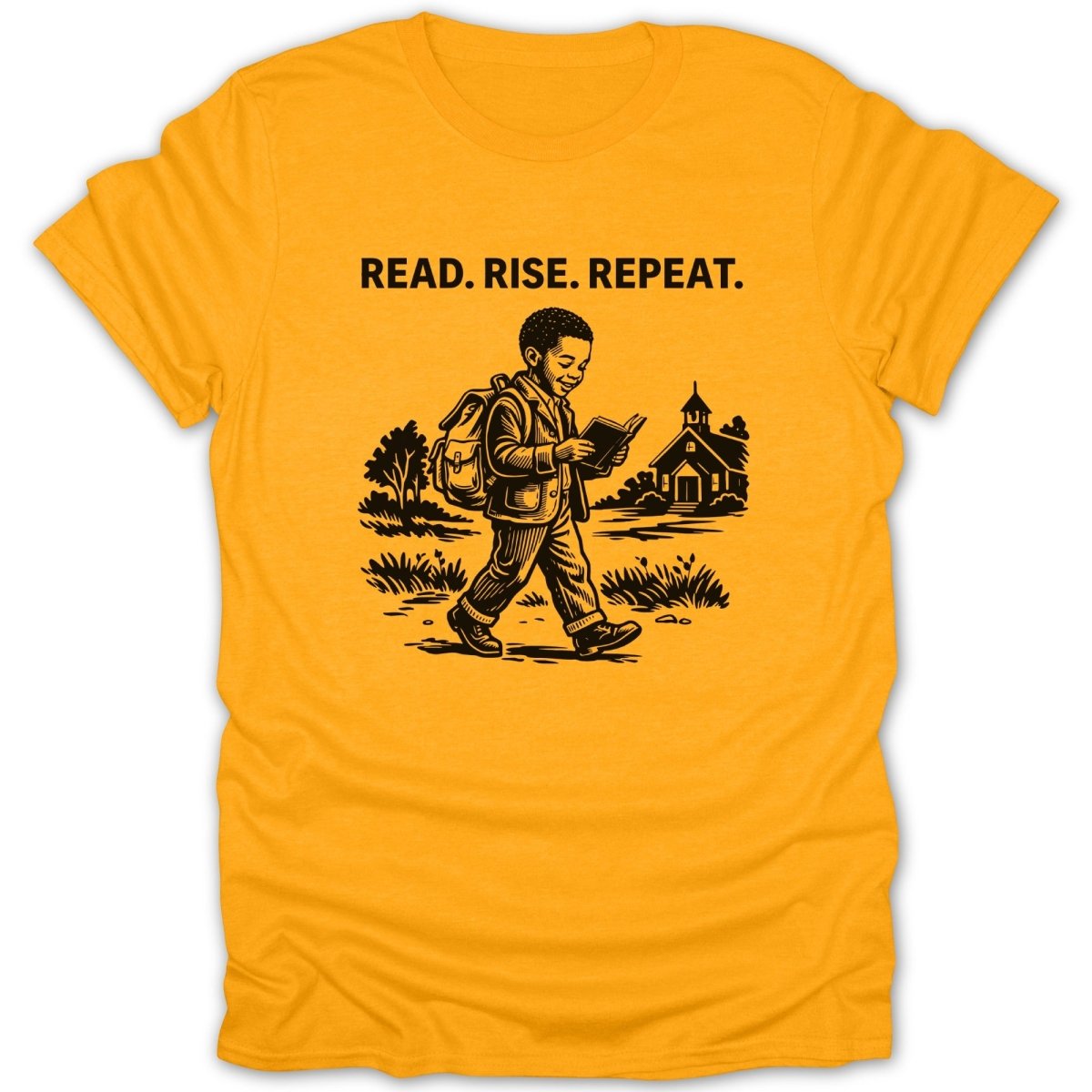 Black Boy Read Rise Repeat Tee - Zion Threadz