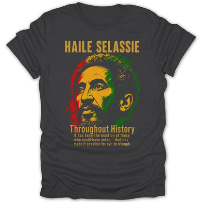 Haile Selassie Portrait Quote 1 Tee - Zion Threadz