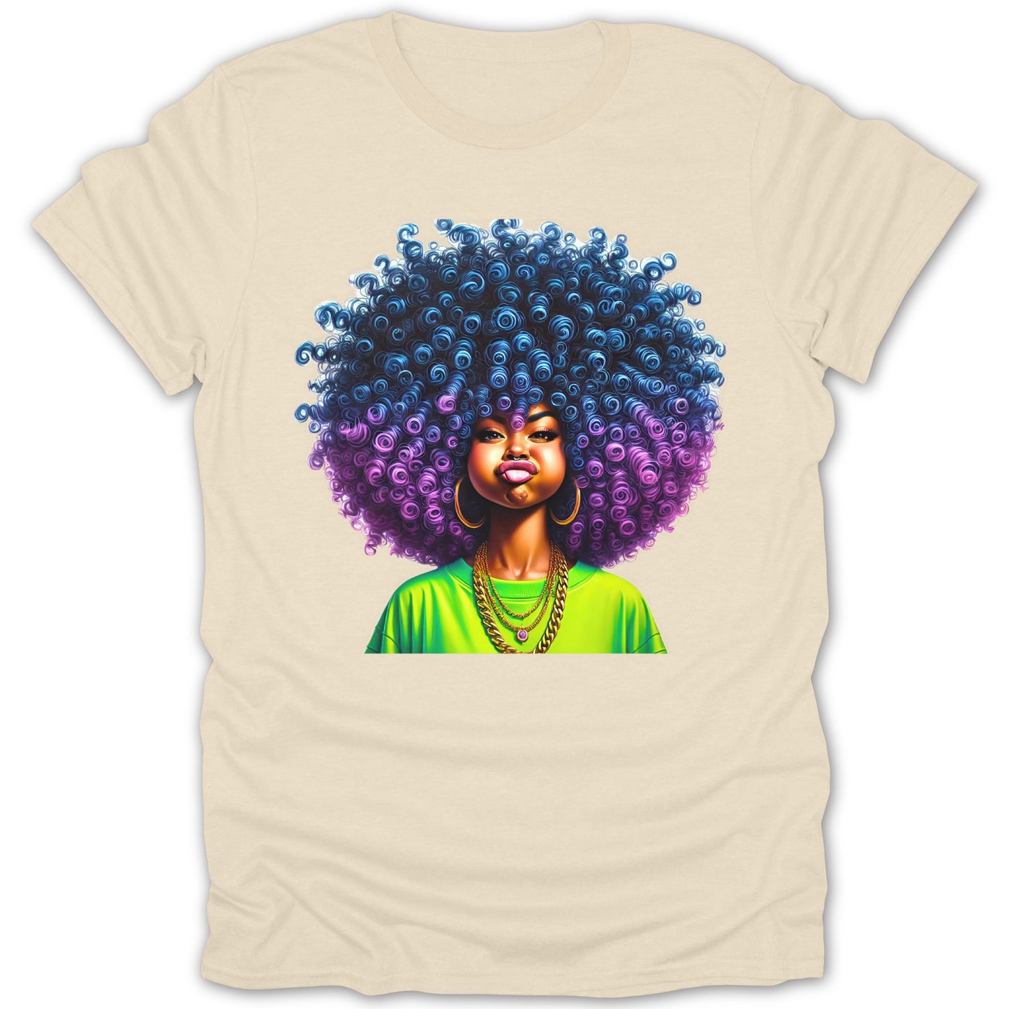Stylish Bold Afro Woman Graphic Design T-shirt product type