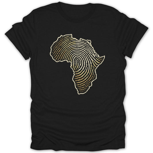 Africa Fingerprint GLD Tee - Zion Threadz