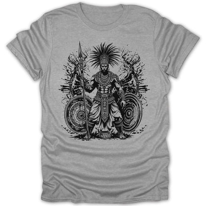 African Warrior Spear and Shield Tee - Zion Threadz