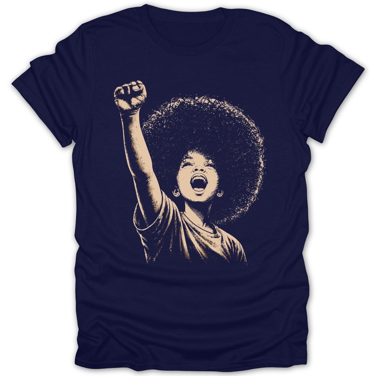 Afro Girl Fist W Tee - Zion Threadz