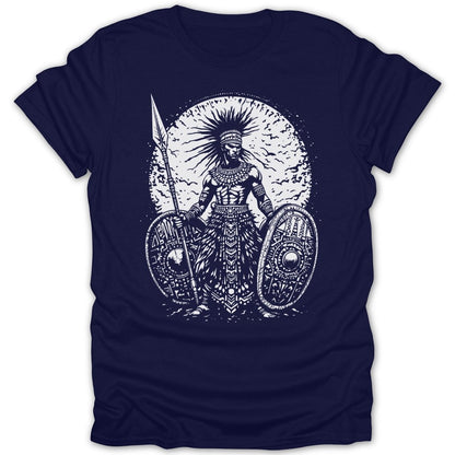 African Warrior With Shields Tee - Zion Threadz