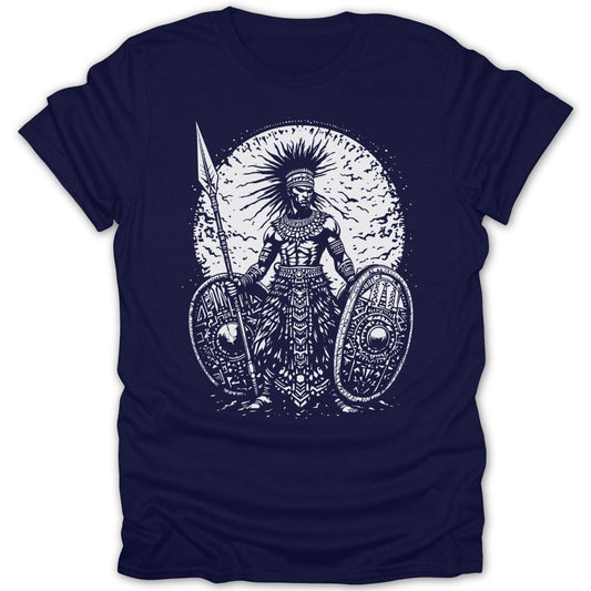 African Warrior With Shields Tee - Zion Threadz
