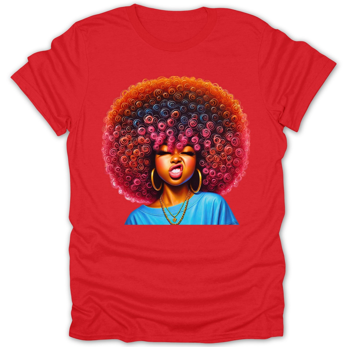Funky Colorful Afro Design Graphic T-shirt product type