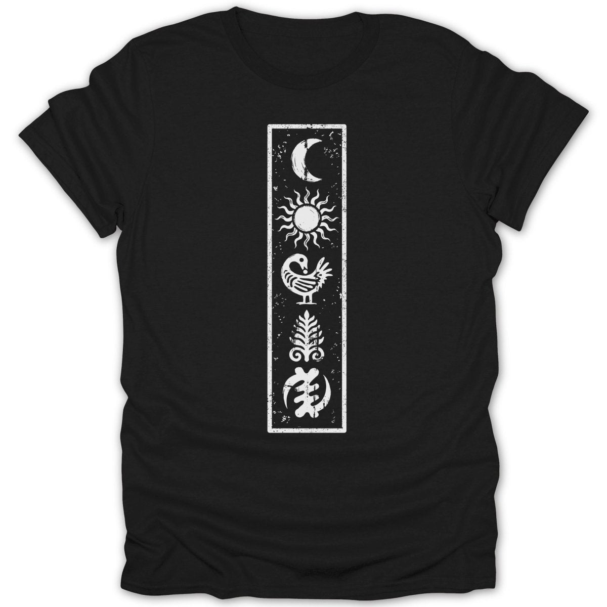 Adinkra Symbols Etched Tee - Zion Threadz