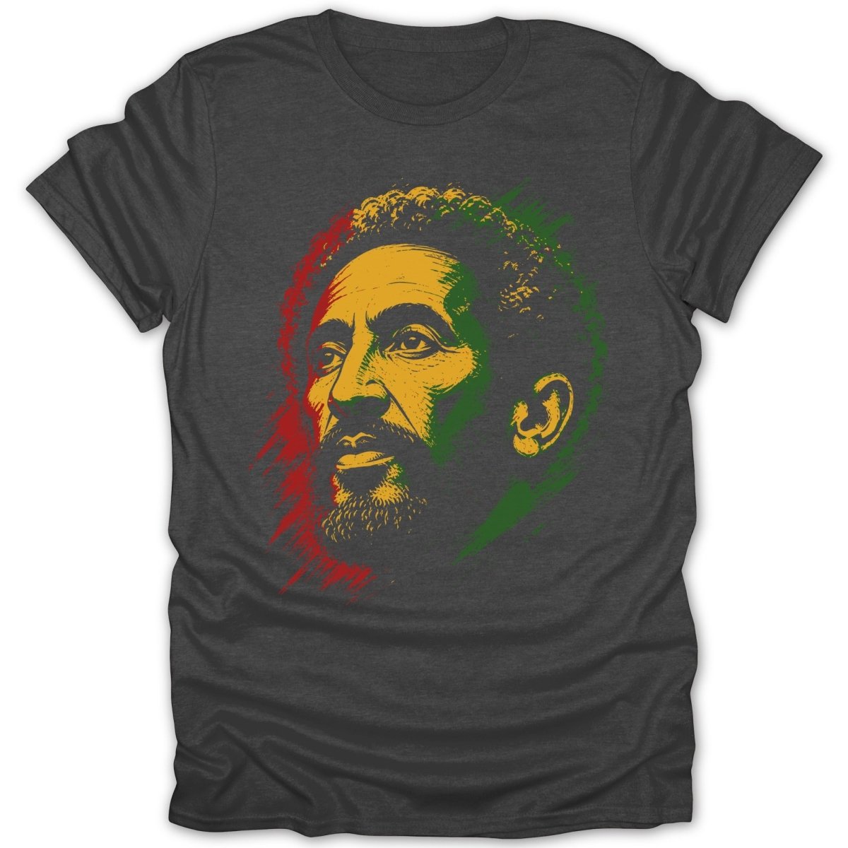 Haile Selassie Portrait RGB Tee - Zion Threadz