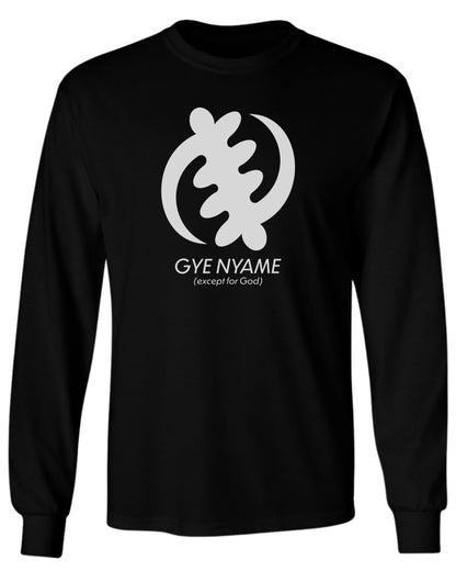 Adinkra Gye Nyame Except For God Long Sleeve Tee - Zion Threadz
