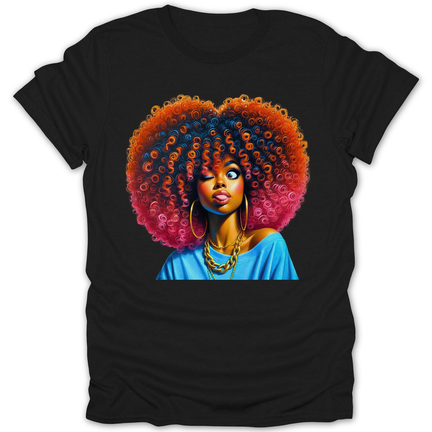 Vibrant Afro Art Graphic Tee Artistic T-Shirt product type