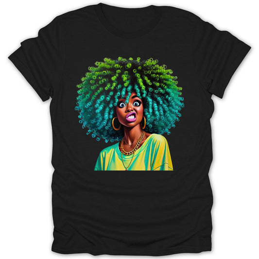 Afro Rainbow Hair Artistic Print T-shirt product type