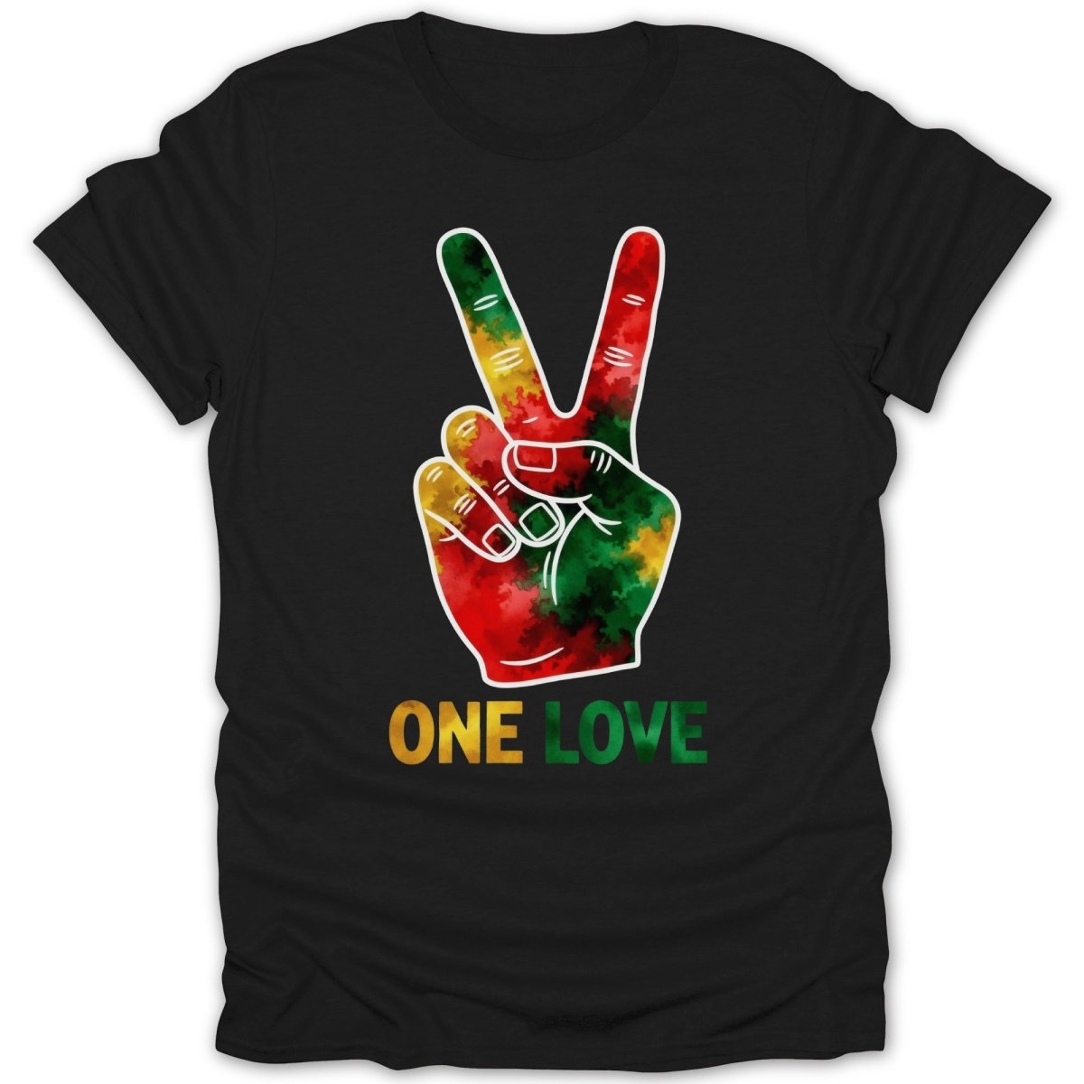 Rasta Peace Sign One Love Tee - Zion Threadz