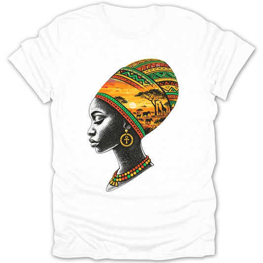 Queen Savanna Head Wrap Tee - Zion Threadz