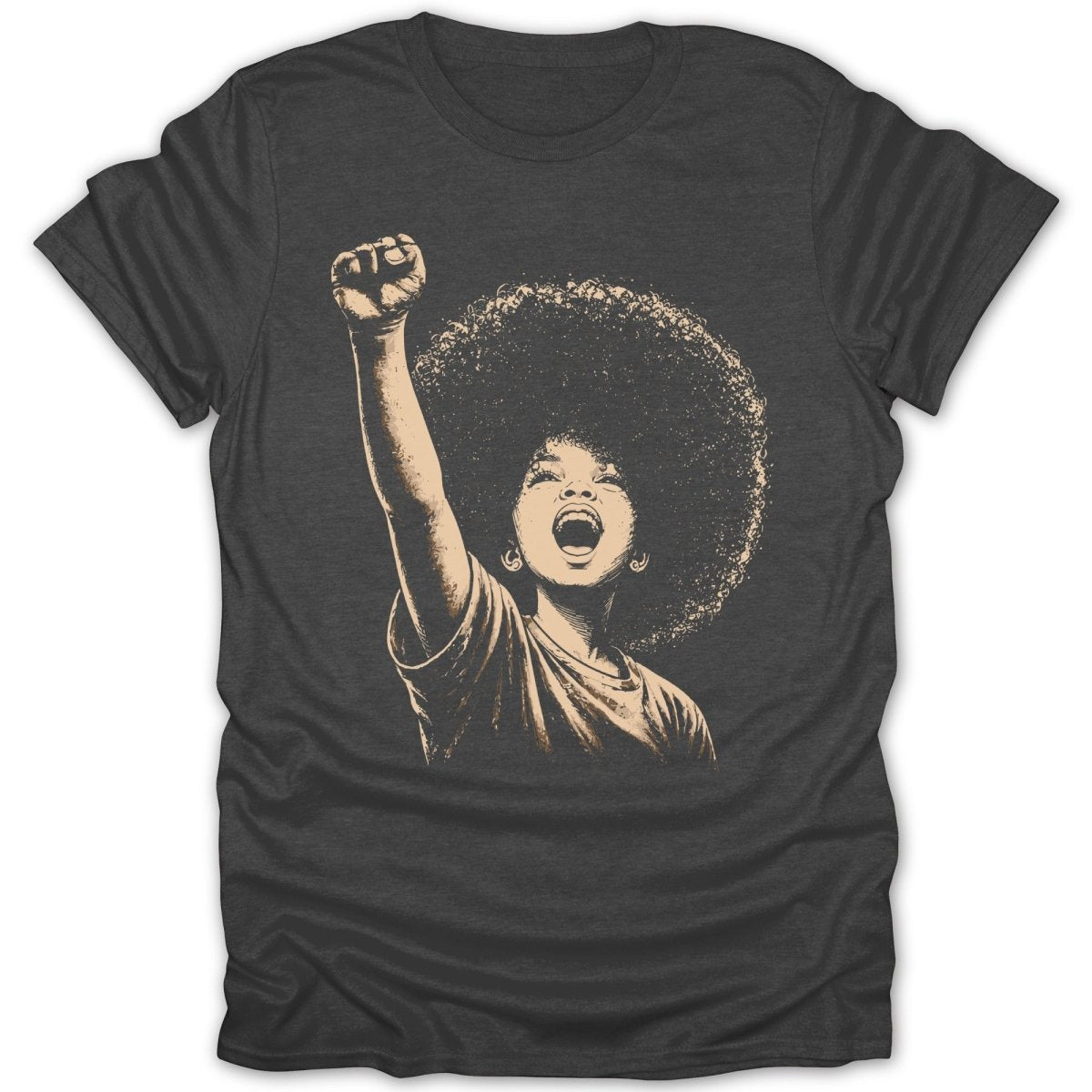 Afro Girl Fist W Tee - Zion Threadz