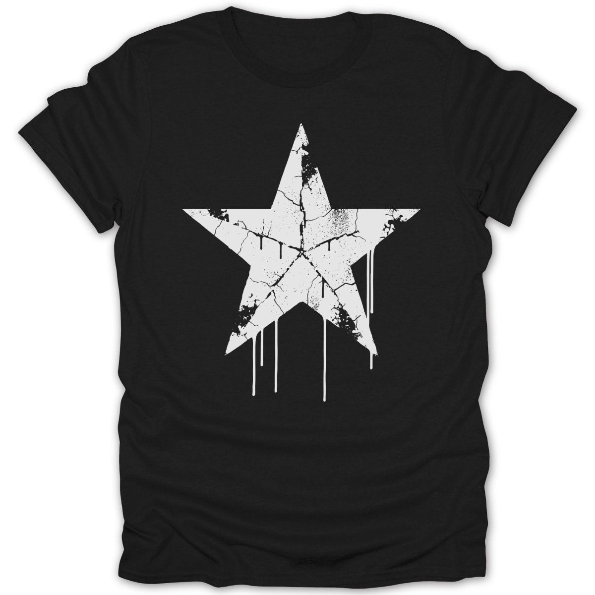 Black Star Grunge Tee - Zion Threadz