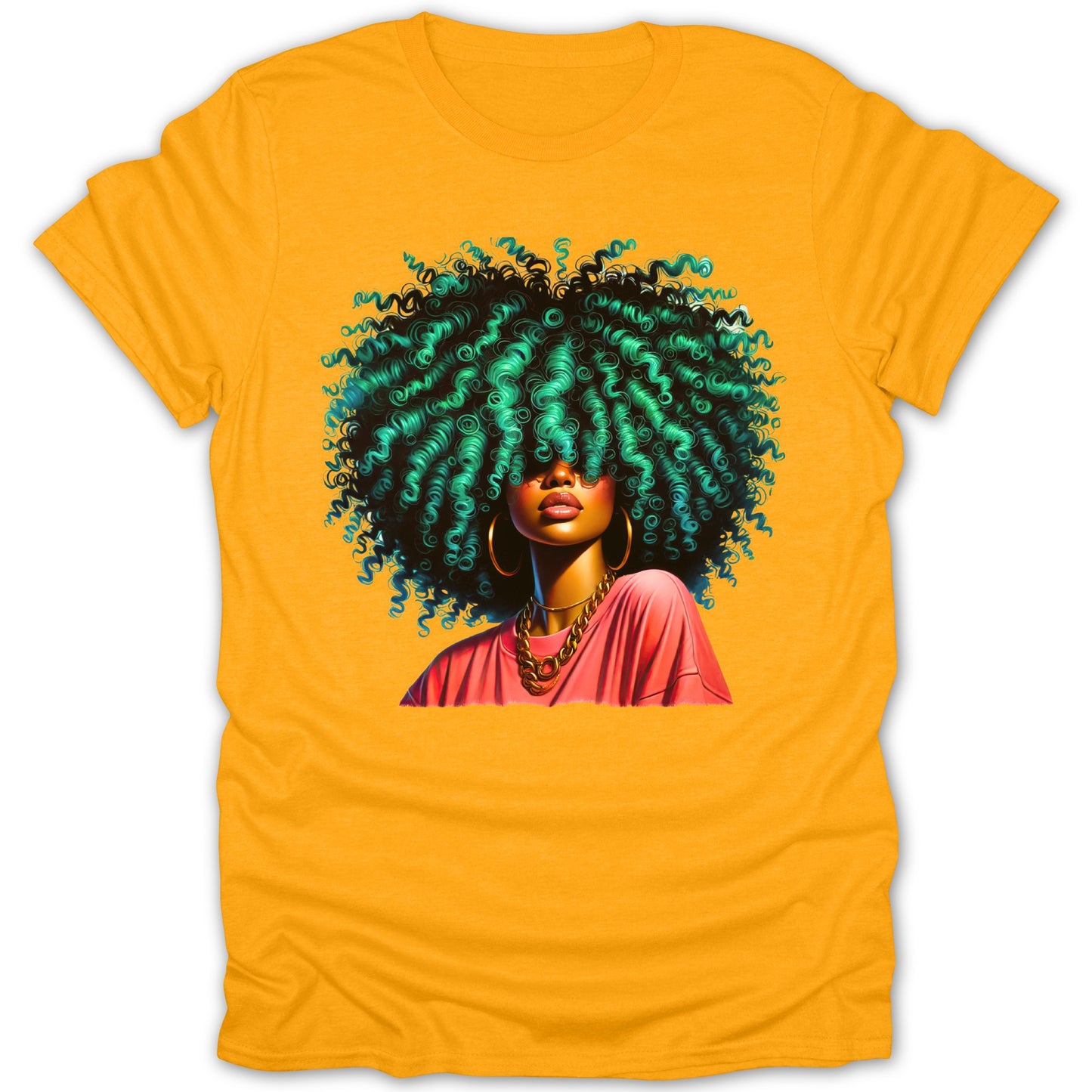 Vibrant Graphic Tee with Stylish Hair Design product type