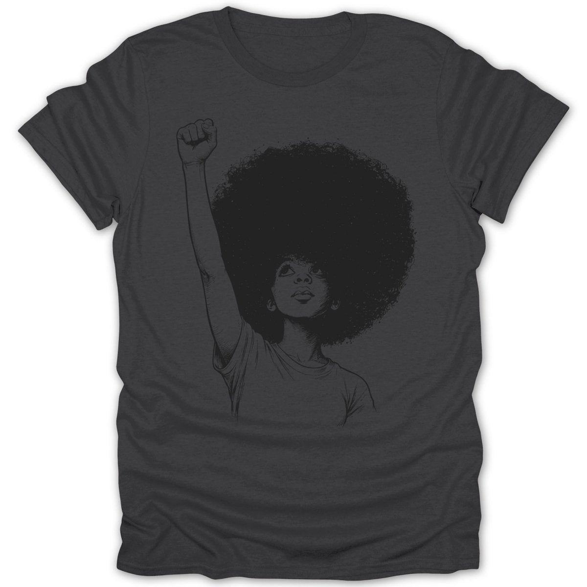 Afro Girl Fist B Tee - Zion Threadz