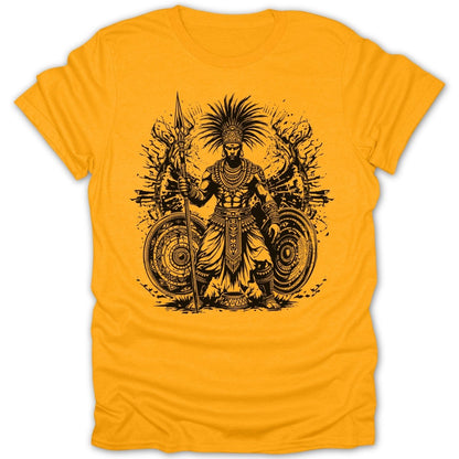 African Warrior Spear and Shield Tee - Zion Threadz