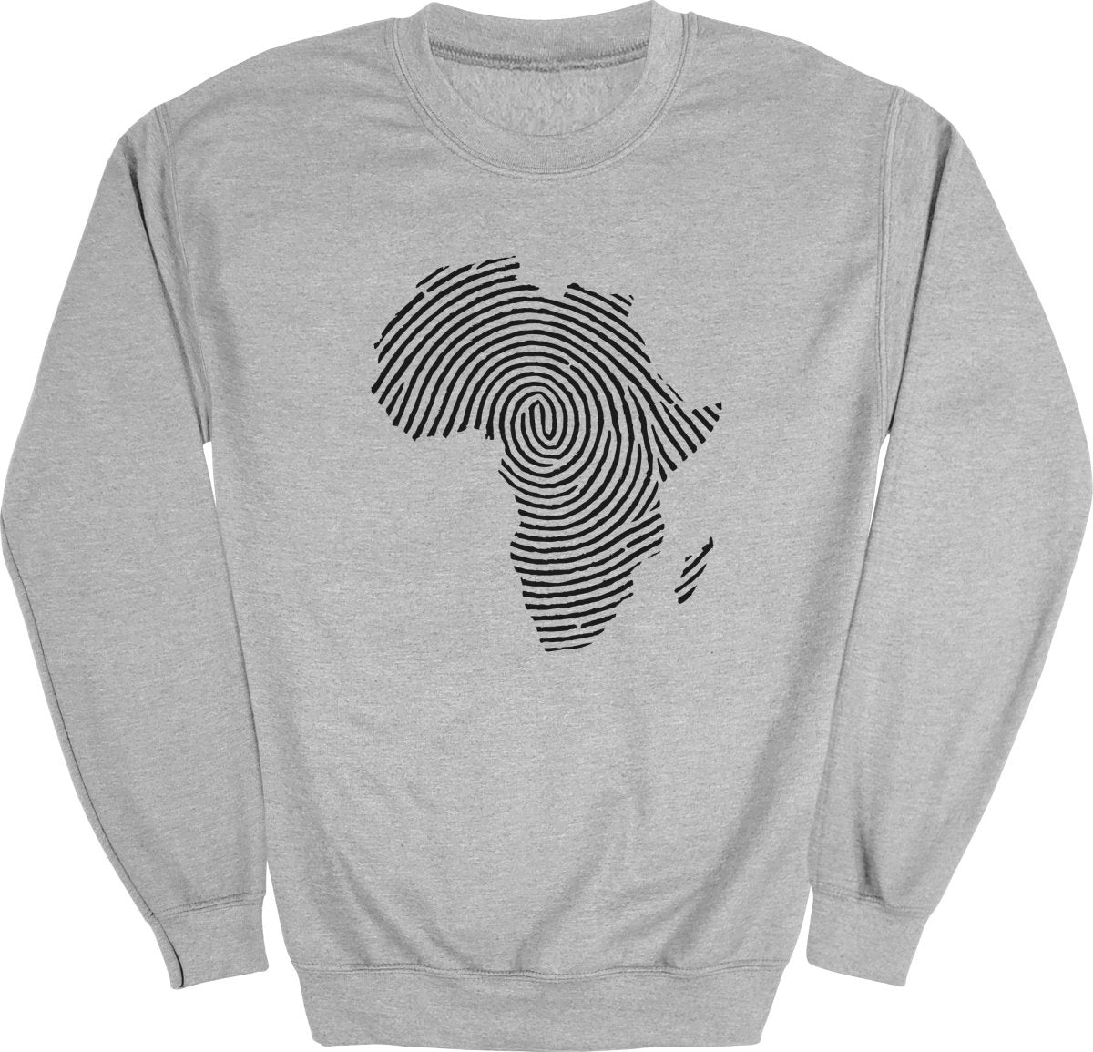 Africa Fingerprint BW Sweatshirt - Zion Threadz