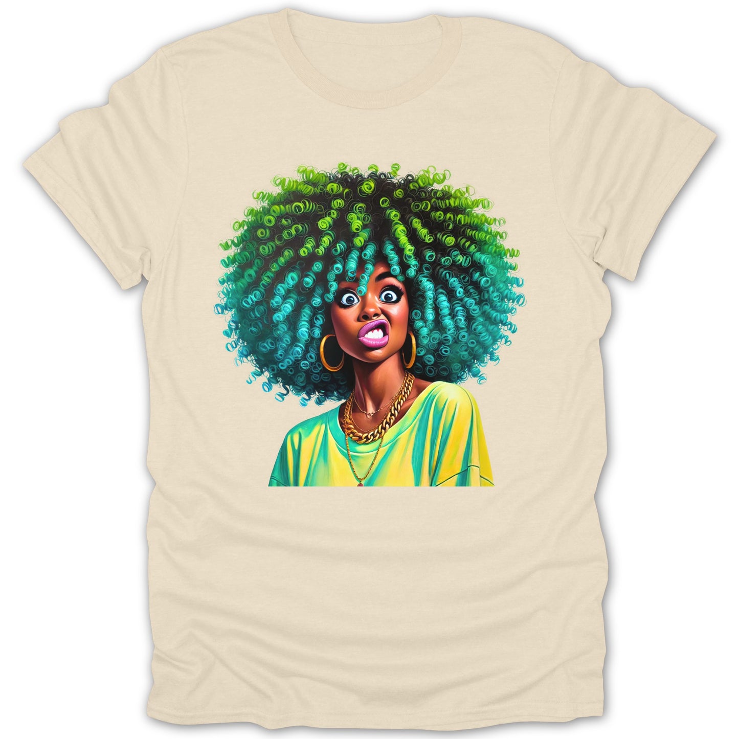 Colorful Afro Art Face Graphic Tee Shirt product type