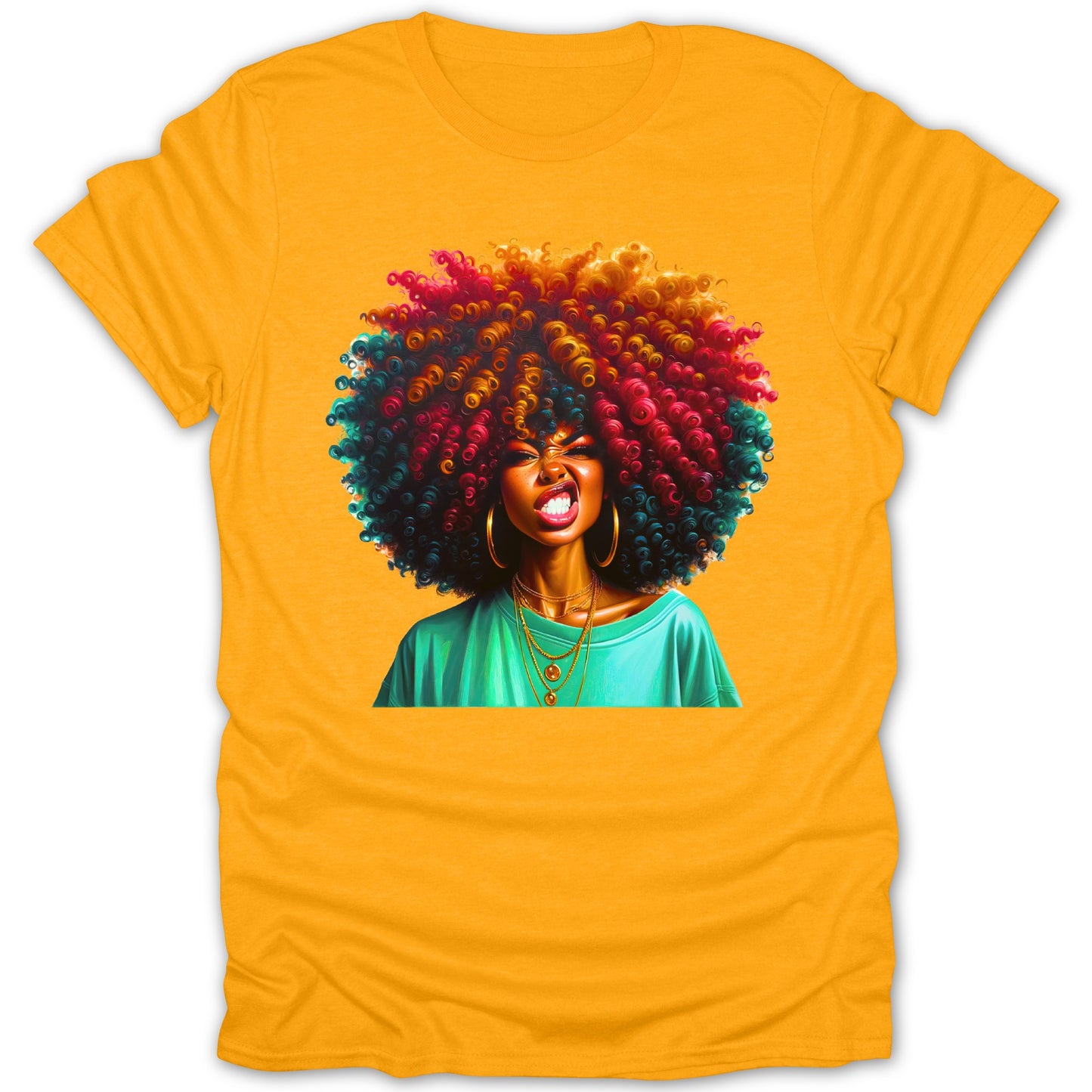 Vibrant Design T-Shirt with Bold Art Portrait product type