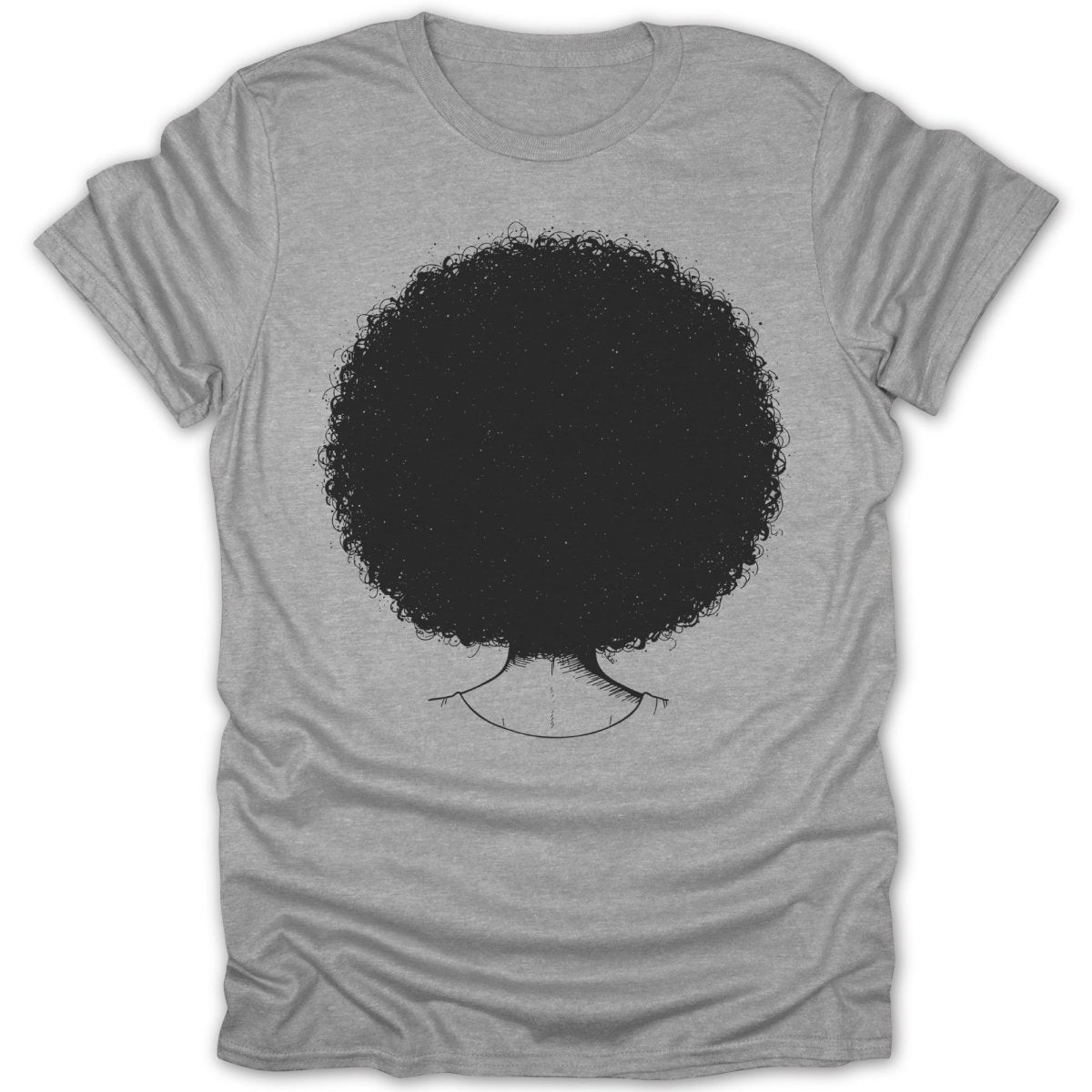 Artistic Afro Girl Back Portrait Tee - Zion Threadz