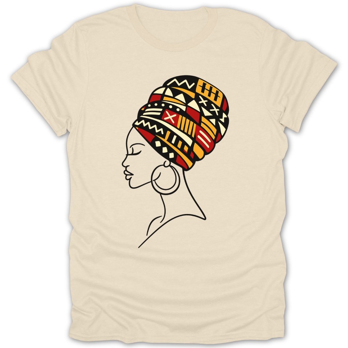 African Queen Stylish Culture Head Wrap Tee - Zion Threadz