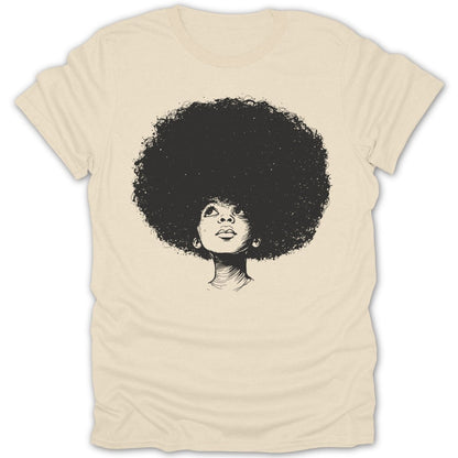 Artistic Afro Girl Portrait Tee - Zion Threadz