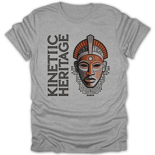 Kinetic Heritage Artistic Face Graphic T-Shirt