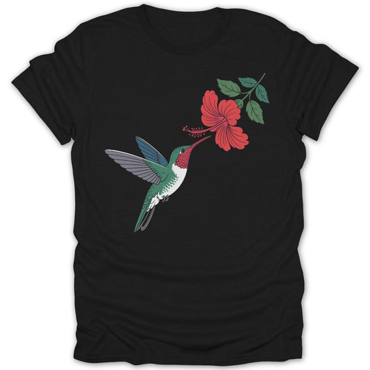 Hummingbird Finds Nectar Hibiscus Tee - Zion Threadz
