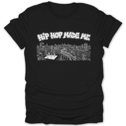 Hip Hop Made Me Graphic Cityscape T-Shirt