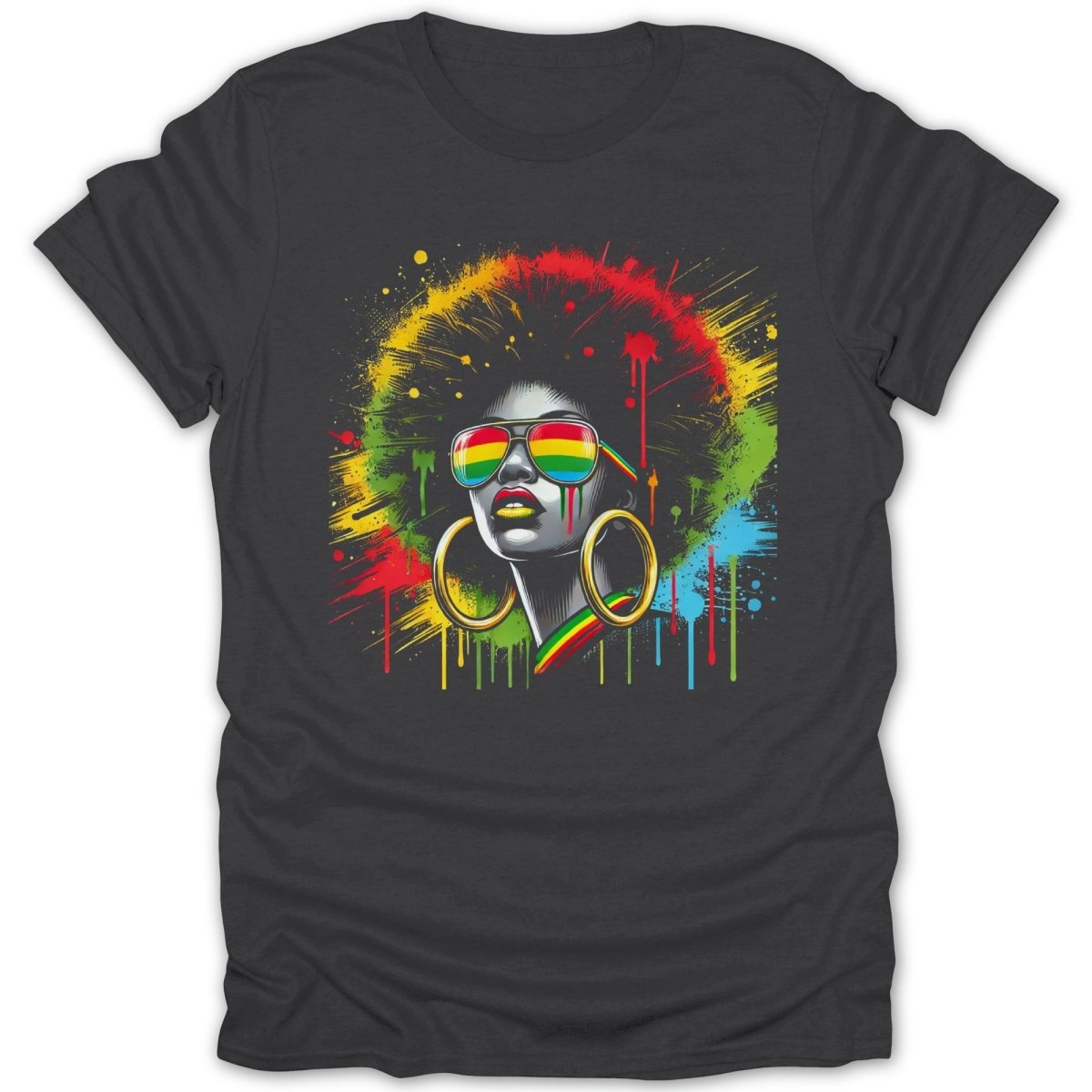 Silver Beauty Rainbow Splatter Tee - Zion Threadz