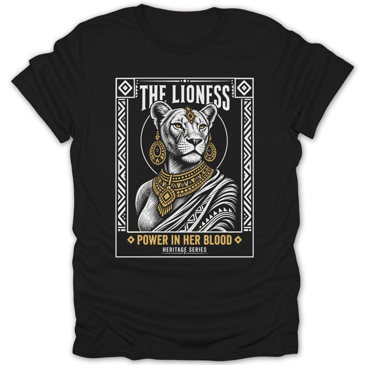 Lioness: Power In Her Blood GLD Tee - Zion Threadz