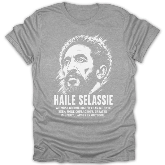 Haile Selassie Portrait Quote 2 Tee - Zion Threadz