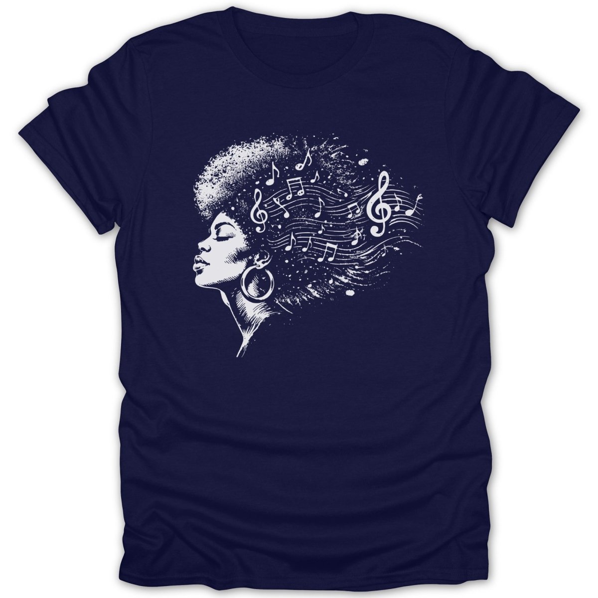 Afro Girl Music Notes Tee - Zion Threadz