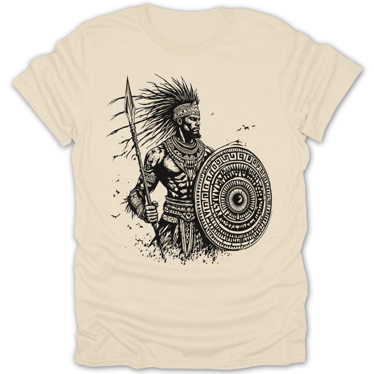 African Spear and Shield Pose Tee - Zion Threadz