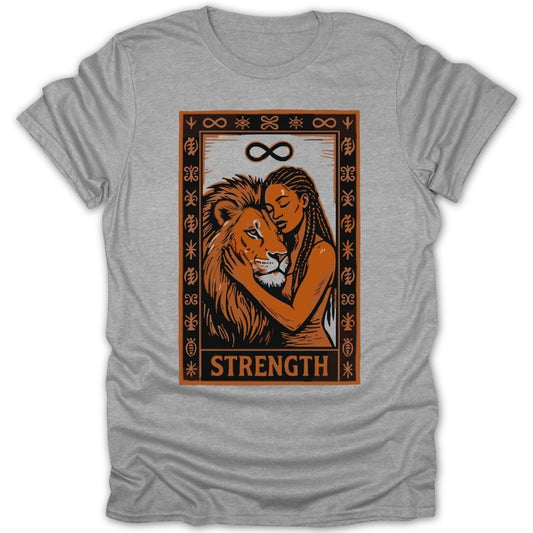 Strength Tarot Card Tee - Zion Threadz