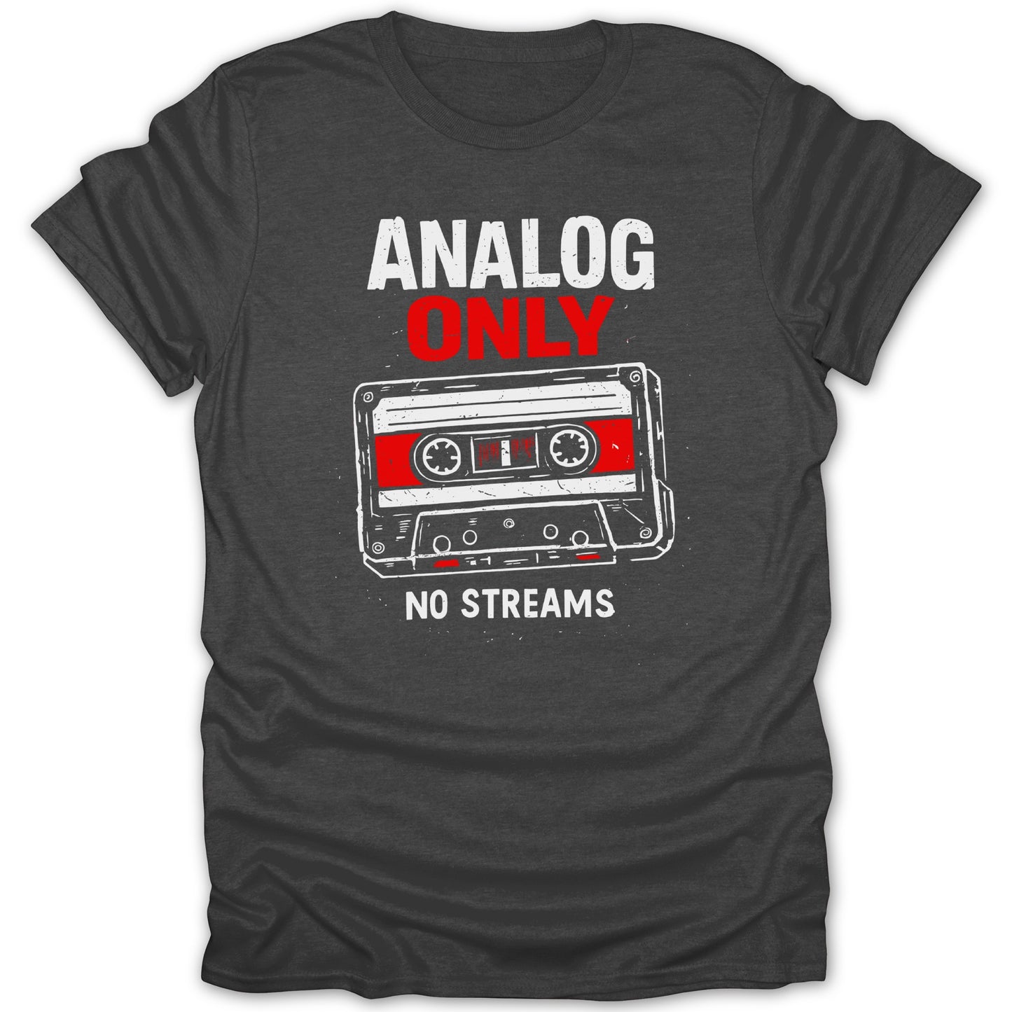 Analog Only No Streams Cassette Graphic T-Shirt