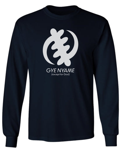 Adinkra Gye Nyame Except For God Long Sleeve Tee - Zion Threadz