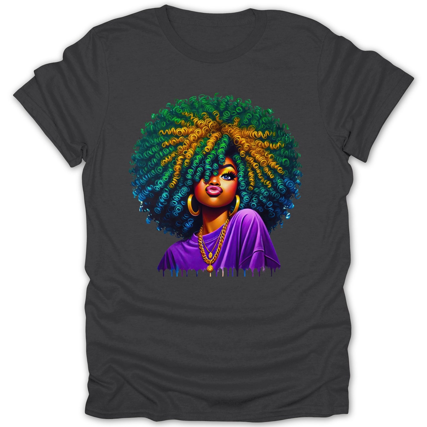 Vibrant Afro Art Graphic Tee Colorful T-shirt product type