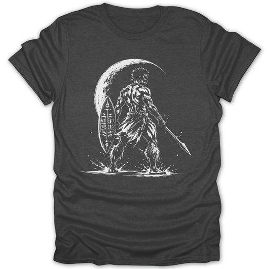 Moonlit Warrior BW Tee - Zion Threadz