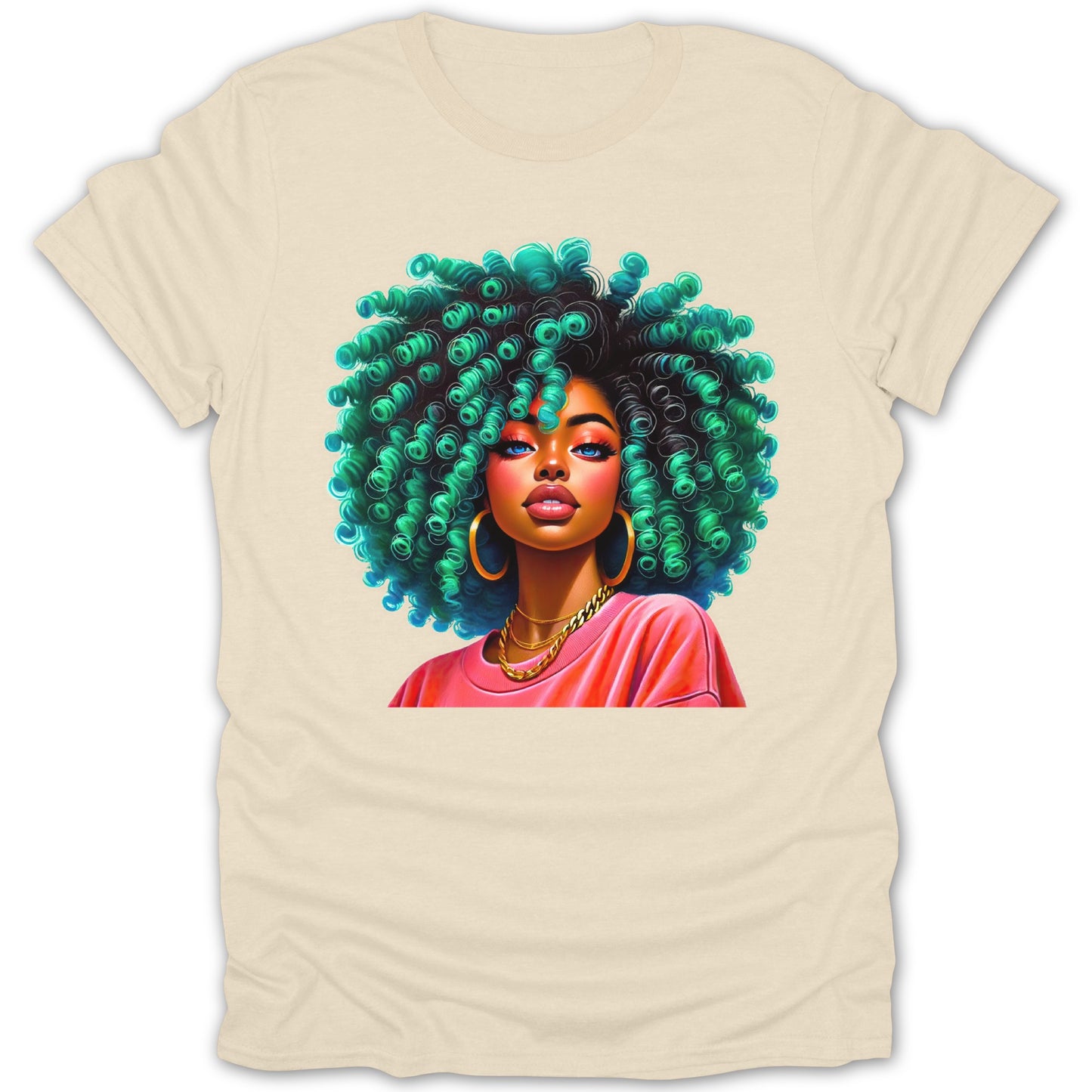 Vibrant Afrocentric Woman Art Design Graphic T-Shirt Product